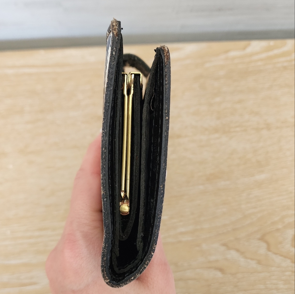 Patricia Nash Linnet leather wallet, black/white plaid - Picture 9 of 15